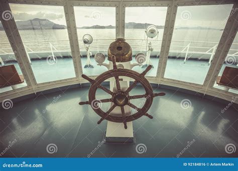 Ship Steer In Control Room Editorial Photo Image Of Helm 92184816