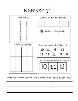 Number 11 Worksheet by Reading Rocketeer | TPT