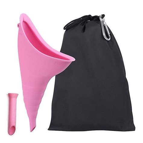 Female Urination Device Pink Female Urinal Silicone Funnel Urine