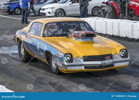 Chevrolet Camaro At The Starting Line Editorial Photo Image Of Start