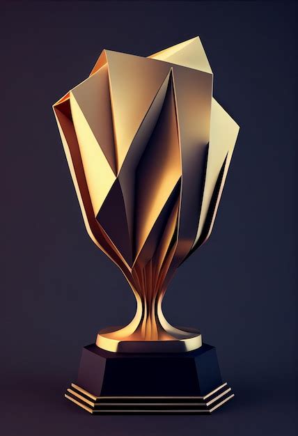 Premium Photo | Minimal futuristic trophy design mock up