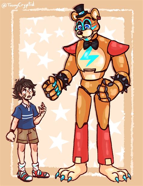 Gregory and Glamrock Freddy by ToonyCryptid on DeviantArt