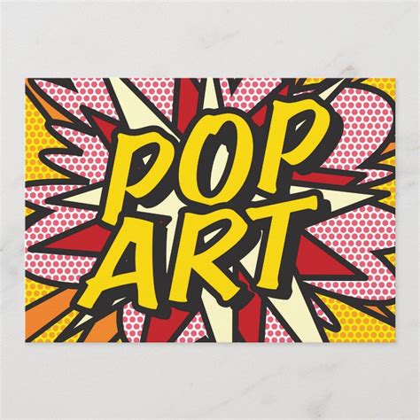 Pop Art Fun Retro Comic Book Pop Art Invitation Zazzle In