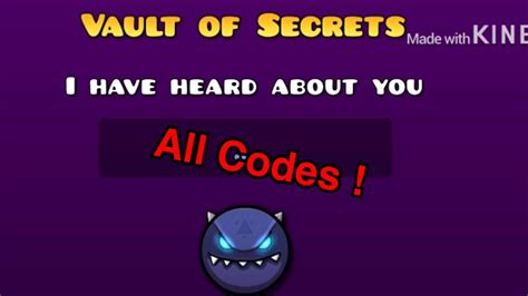 The Vault Of Secrets ALL CODES Geometry Dash YouTube