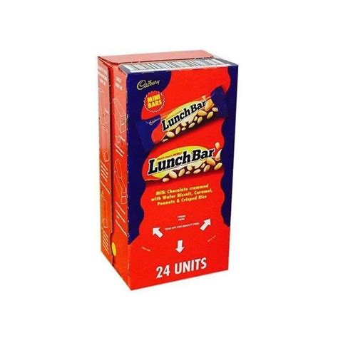 Cadbury Lunch Bar Mini 24 X 23g Bars Convenient Box Full Of Mini