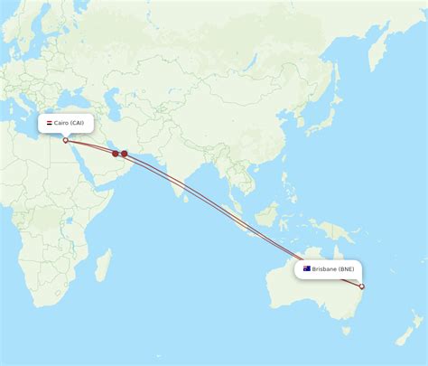 All Flight Routes From Brisbane To Cairo BNE To CAI Flight Routes