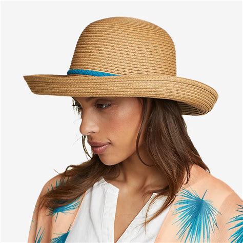 Women S Roll Brim Packable Straw Hat Eddie Bauer