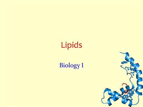 Lipids Biology I Ppt Download