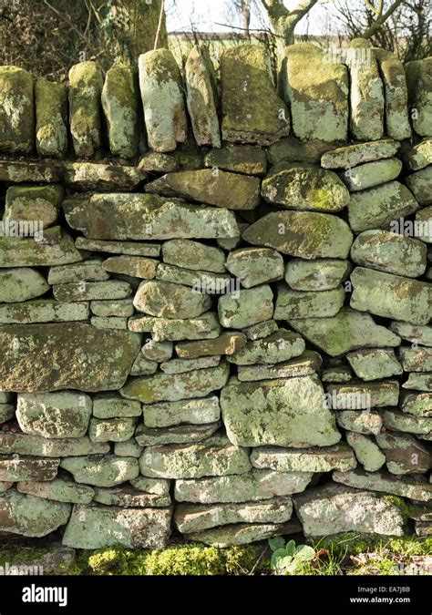 Dry Stone Wallderbyshireuk Stock Photo Alamy