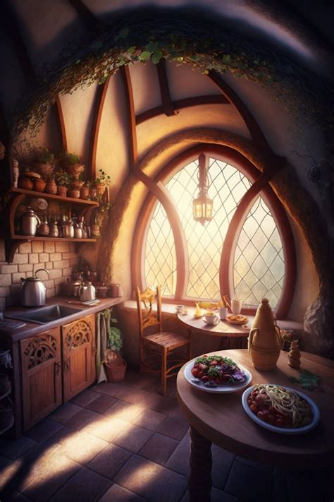 Cozy Hobbit House Dining Room