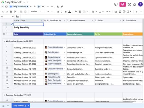 Scrum Excel Spreadsheet