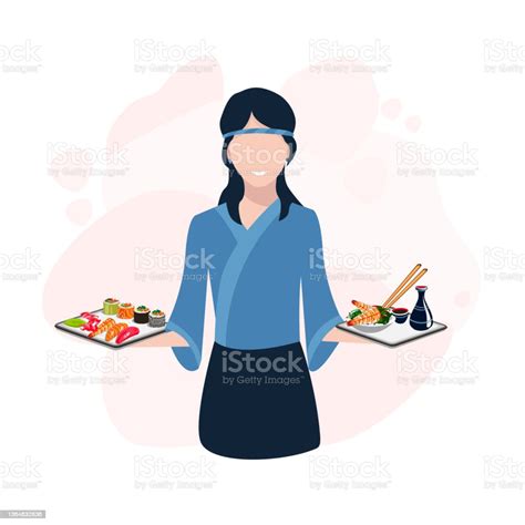 Waitress Stock Illustration Download Image Now Waiter One Woman