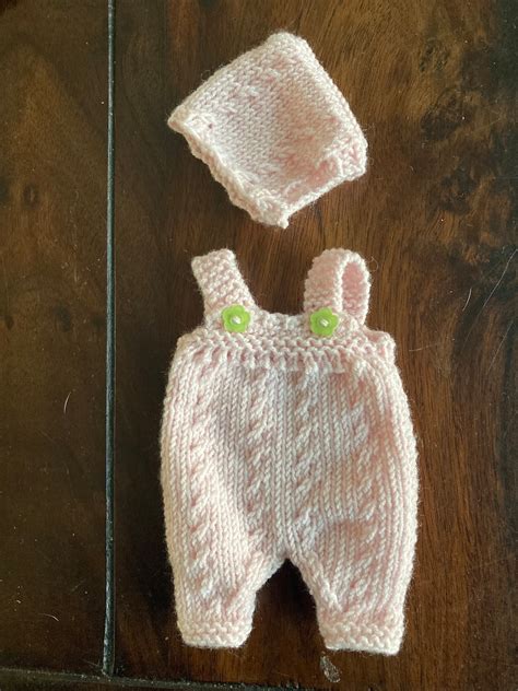 Mini salopette tejida a mano para muñecas de 7 7 5 pulgadas Etsy España