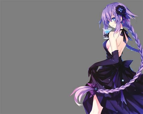 Hd Wallpaper Anime Anime Girls Hyperdimension Neptunia Purple Heart Copy Space Wallpaper