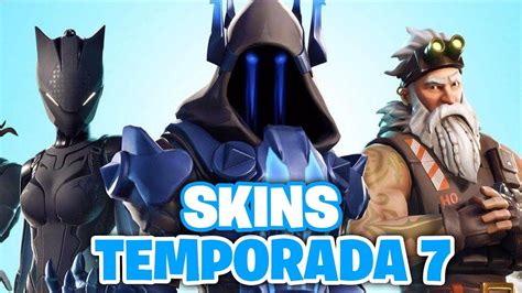 TODAS LAS SKINS Y NIVELES DEL PASE DE BATALLA TEMPORADA 7 DE FORTNITE