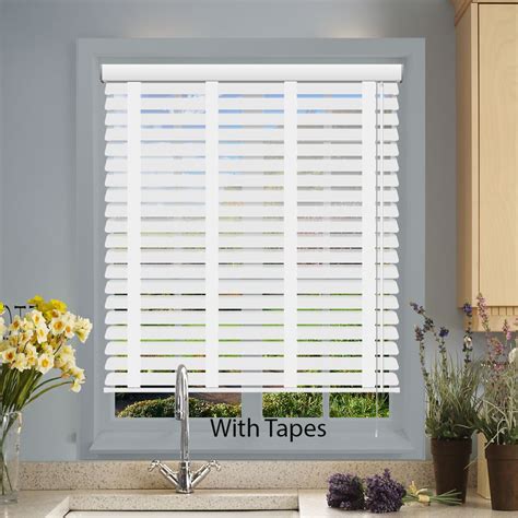 white venetian blinds impressions faux wood venetian blinds in white ...