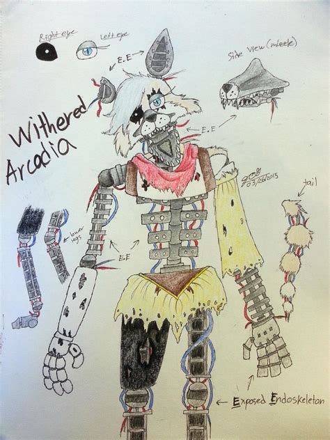 Withered Arcadia Fnaf Oc By Shadeakamarie On Deviantart