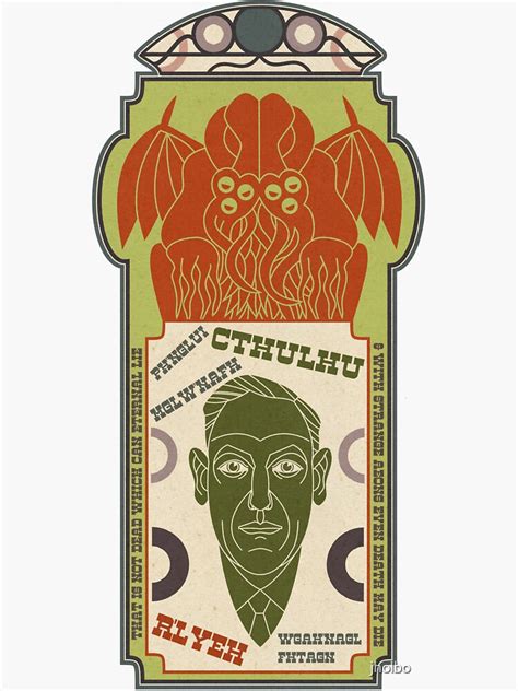 Cthulhu And Lovecraft House Of Rlyeh Sticker For Sale By Jholbo