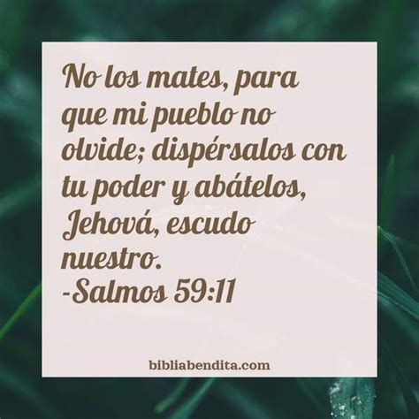 Explicación Salmos 5911 No Los Matespara Que Mi Pueblo No Olvide