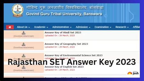 Rajasthan SET Answer Key 2023 जर हई रजसथन सट आसर क इस लक