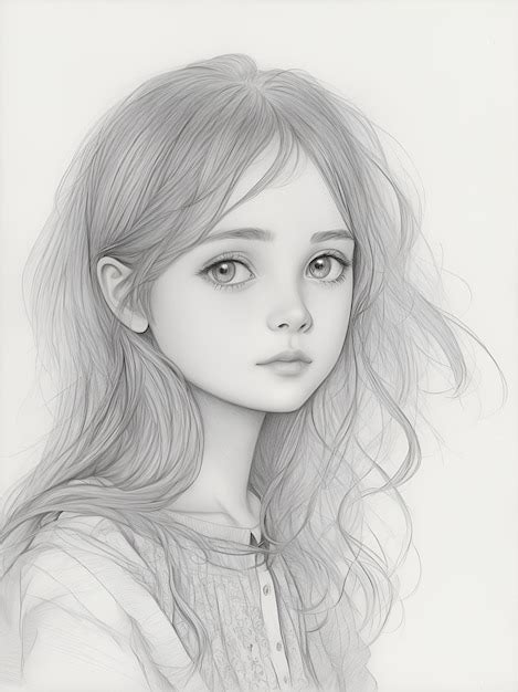 Premium AI Image | Girl_portrait_pencil_4