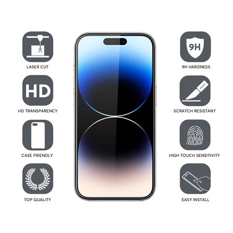 Iphone 14 Pro Max Glass Screen Protector Hd Clear Premium Shieldz