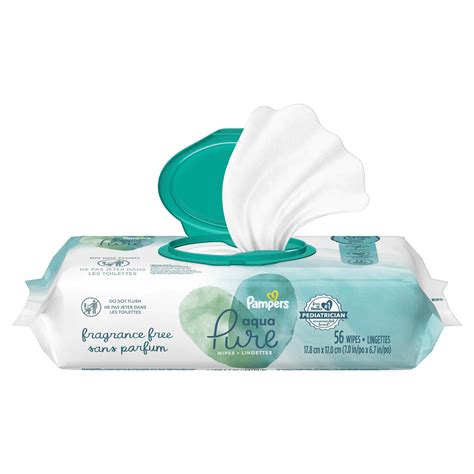 Pampers Aqua Pure Water Diaper Wipes Single Flip Top Count