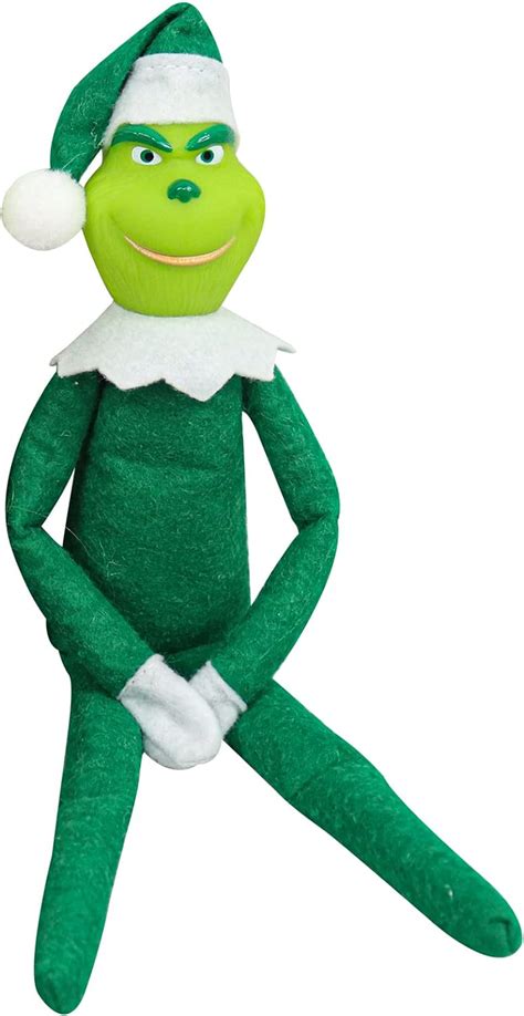 Boneco Grinch Papai Noel Elfo De Natal Christmas Elf 15cm Verde