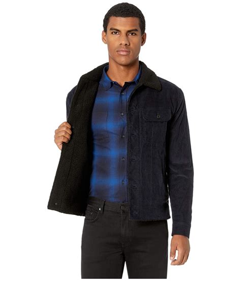 Vince Corduroy Trucker Jacket Coastal Coat In Blue For Men Lyst