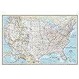 National Geographic United States Classic Wall Map Poster Size