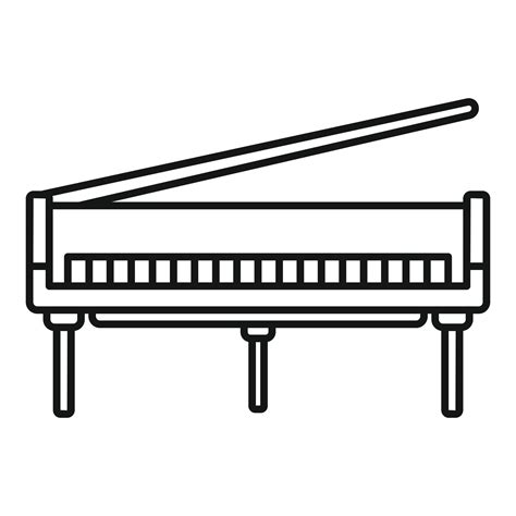 Outline Of Upright Piano