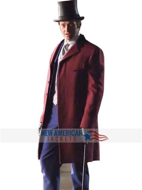 The Greatest Showman Hugh Jackman Red Coat New American Jackets