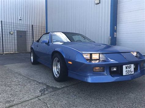 Blue 1988 Chevrolet Camaro Iroc Z28 Convertible For Sale Camarocarplace