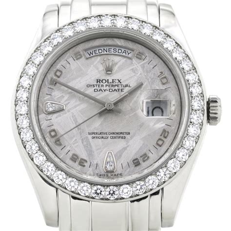 Rolex Day Date Masterpiece Platinum Meteorite Diamond Dial 39mm Ref