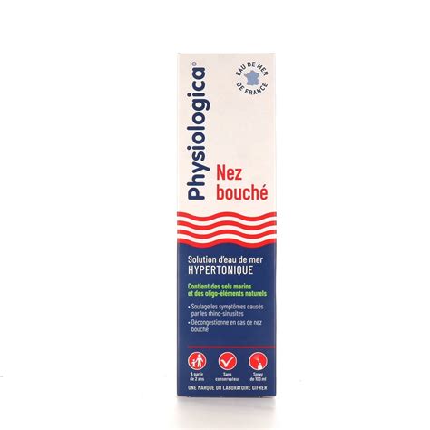 Gifrer Physiologica Solution d Eau de Mer Hypertonique Nez Bouché Spray