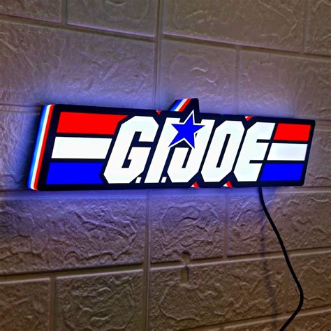 G.I. JOE Logo & Cobra G.I. Joe Logo 3D Printed LED Lightbox G.I. Joe ...