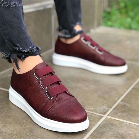Мъжки кецове в цвят бордо - Marco - Wine | ModerniObuvki.com - Дамски и ...
