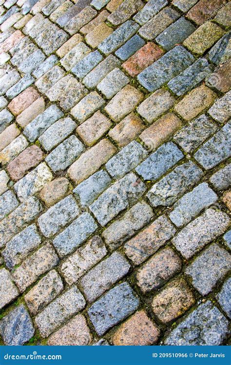 Cobbled Street In Norway Stock Photo Image Of Background 209510966