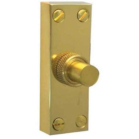 Rectangular Bell Push 80x30mm Polished Brass Tradefit