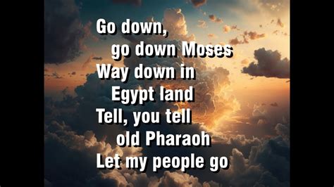 Go Down Moses With Lyrics Tennessee Gospel Society YouTube