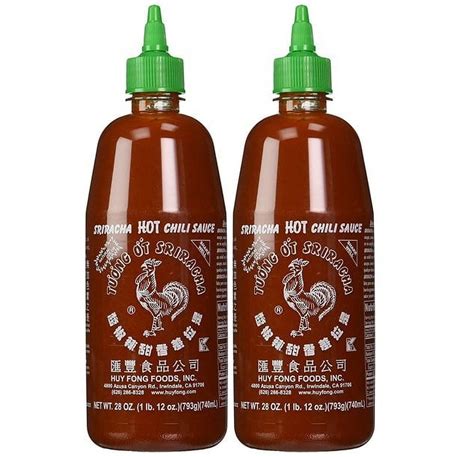 Huy Fong Sriracha Hot Chili Sauce Spicy Asian 28 Oz 2 Pk