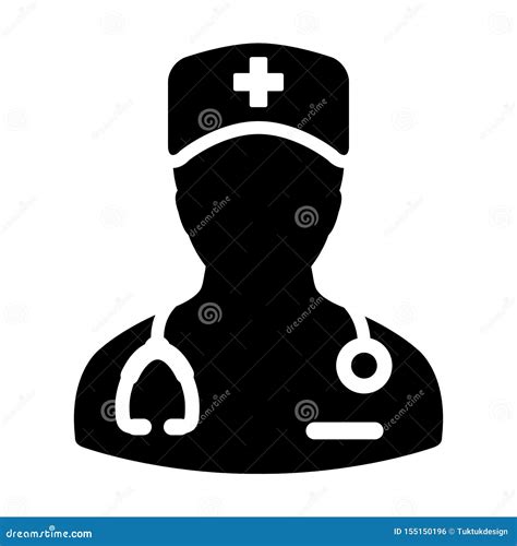 Medical Assistant Icon Vector Male Person Profile Avatar With A Stethoscope For Consultation In