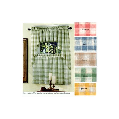 Country Plaid Window Curtain - Curtain-Drapery.com