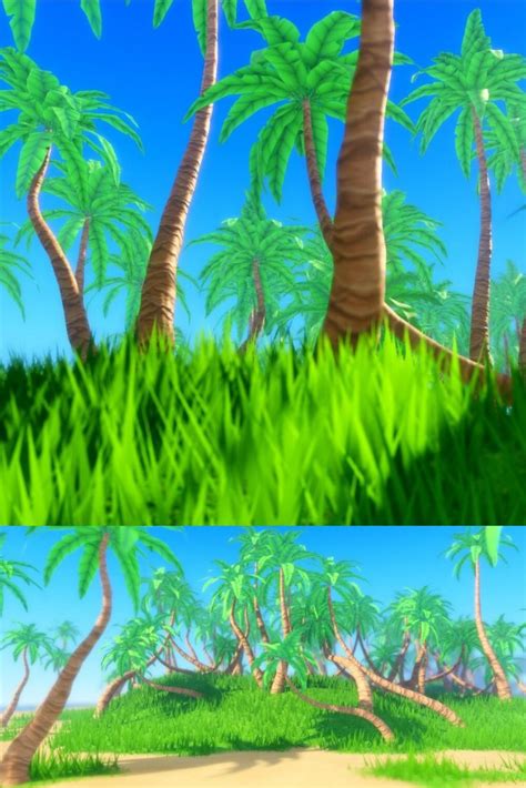 Artstation Stylized Palm Trees [roblox] Game Assets Palm Trees Video Game Development