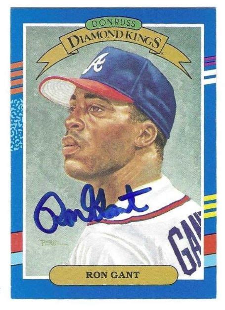 Autographed RON GANT Atlanta Braves 1991 Donruss Diamond King Main