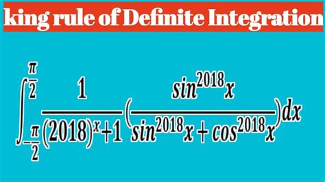 King Rule In Definite Integration Definite Integration Class 12