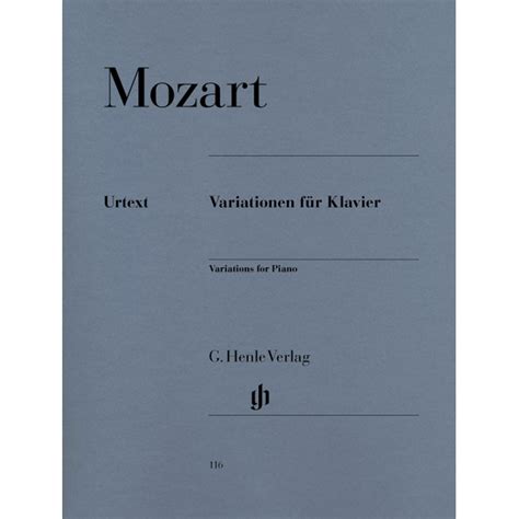 Piano Variations Wolfgang Amadeus Mozart Piano Solo Musikk Milj