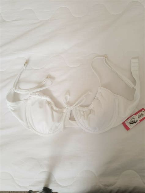 Juniors Shirred Underwire Bikini Top Xhilaration White XL EBay