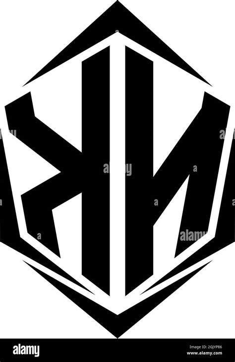 Dise O Inicial Del Logotipo De Kn Con El Estilo Shield Y La Marca