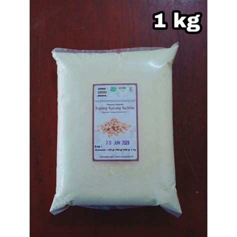 Jual Tepung Kedelai Putih Organik Kemasan 1 KG Tepung Kacang Kedelai